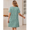 image:imageEkouaer Zipper Robes for Women Short Sleeve Housecoats Zip Up NightgownsLight Green Floral