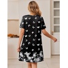 image:imageEkouaer Zipper Robes for Women Short Sleeve Housecoats Zip Up NightgownsWhite Floral  Butterfly