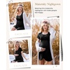 image:imageNursing Nightgown Short Sleeve Breasfeeding Birthing Gown Maternity DressBlack