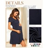 image:imageNursing Nightgown Short Sleeve Breasfeeding Birthing Gown Maternity DressNavy Blue