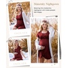 image:imageNursing Nightgown Short Sleeve Breasfeeding Birthing Gown Maternity DressWine Red