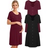 2 Pcs - Black + Dark Red