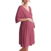 image:imageEkouaer 3 in 1 LaborDeliveryHospital Gown Maternity Nursing NightgownDark Pink