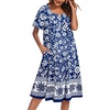 Bohemian Flowers Blue