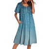 Floral Blue Green