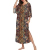 Ethnic Floral Brown