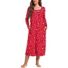 image:imageEkouaer Long Sleeve Nightgowns for Women Sleep Shirt Henley Sleep DressChristmas Red
