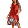 image:imageEkouaer Moo Moos for Women Button House Dresses for Women with Pocket MumuRed Mandala