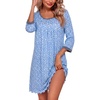 Blue White Floral