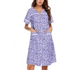 image:imageEkouaer Nightgowns for Women House Dress with Pockets Snap Front House CoatPurple Dots