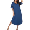 image:imageEkouaer Nightgowns for Women Long Nightgown Plus Size Moo Moos House DressBlue