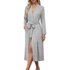 image:imageEkouaer Robes for Women Lightweight Long Bathrobe Soft Knit Bath Robe S2XLLight Grey