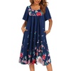 Navy Blue Flower