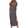 image:imageEkouaer Womens Nursing Dress Breastfeeding Summer V Neck Maternity DressesDark Grey