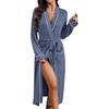 image:imageEkouaer Womens Robe Long Lightweight Bathrobe Soft Light Bath Robe S3XLNavy Blue