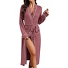 image:imageEkouaer Womens Robe Long Lightweight Bathrobe Soft Light Bath Robe S3XLRed
