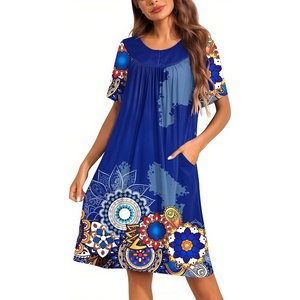 image:imageEkouaer Moo Moos for Women Button House Dresses for Women with Pocket MumuBlue Mandala