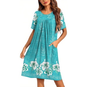 image:imageEkouaer Moo Moos for Women Button House Dresses for Women with Pocket MumuLight Blue