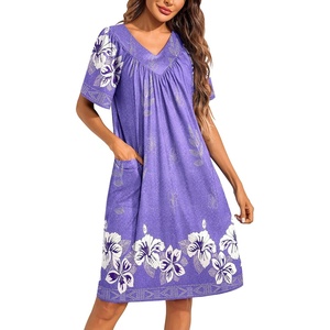 image:imageEkouaer Moo Moos for Women Floral Print House Dress with Pockets NightgownLilac