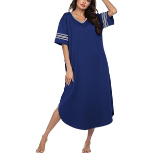 image:imageEkouaer Nightgowns for Women Long Nightgown Plus Size Moo Moos House DressDeep Blue