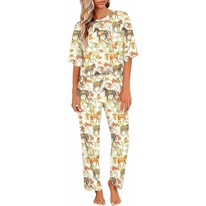 image:imageEkouaer Pajamas for Women Set Silky Satin 2 Piece Lounge Sets with PocketsHorse