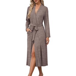 image:imageEkouaer Robes for Women Lightweight Long Bathrobe Soft Knit Bath Robe S2XLLight Beige