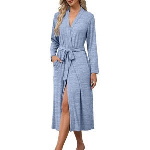 image:imageEkouaer Robes for Women Lightweight Long Bathrobe Soft Knit Bath Robe S2XLLight Blue