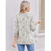 image:imageEkouaer 34 Length Sleeve Women Tops Dressy Casual Blouses Fall Shirt 2026Beige Printed