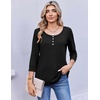 image:imageEkouaer 34 Length Sleeve Women Tops Dressy Casual Blouses Fall Shirt 2026Black