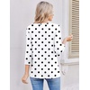 image:imageEkouaer 34 Length Sleeve Women Tops Dressy Casual Blouses Fall Shirt 2026Black Polka Dots