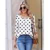 image:imageEkouaer 34 Length Sleeve Women Tops Dressy Casual Blouses Fall Shirt 2026Black Polka Dots