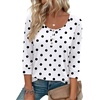image:imageEkouaer 34 Length Sleeve Women Tops Dressy Casual Blouses Fall Shirt 2026Black Polka Dots