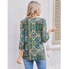 image:imageEkouaer 34 Length Sleeve Women Tops Dressy Casual Blouses Fall Shirt 2026Blue Bohemian