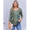image:imageEkouaer 34 Length Sleeve Women Tops Dressy Casual Blouses Fall Shirt 2026Blue Bohemian
