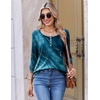image:imageEkouaer 34 Length Sleeve Women Tops Dressy Casual Blouses Fall Shirt 2026Blue Print