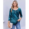 image:imageEkouaer 34 Length Sleeve Women Tops Dressy Casual Blouses Fall Shirt 2026Blue Print