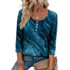 image:imageEkouaer 34 Length Sleeve Women Tops Dressy Casual Blouses Fall Shirt 2026Blue Print