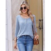 image:imageEkouaer 34 Length Sleeve Women Tops Dressy Casual Blouses Fall Shirt 2026Blue White Stripes