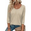 image:imageEkouaer 34 Length Sleeve Women Tops Dressy Casual Blouses Fall Shirt 2026Brown Striped