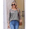 image:imageEkouaer 34 Length Sleeve Women Tops Dressy Casual Blouses Fall Shirt 2026Grey Floral