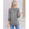 image:imageEkouaer 34 Length Sleeve Women Tops Dressy Casual Blouses Fall Shirt 2026Grey Floral