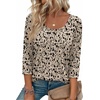 image:imageEkouaer 34 Length Sleeve Women Tops Dressy Casual Blouses Fall Shirt 2026Khaki Floral
