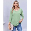 image:imageEkouaer 34 Length Sleeve Women Tops Dressy Casual Blouses Fall Shirt 2026Light Green