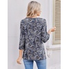 image:imageEkouaer 34 Length Sleeve Women Tops Dressy Casual Blouses Fall Shirt 2026Navy Paisley Print