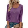 image:imageEkouaer 34 Length Sleeve Women Tops Dressy Casual Blouses Fall Shirt 2026Purple