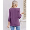 image:imageEkouaer 34 Length Sleeve Women Tops Dressy Casual Blouses Fall Shirt 2026Purple