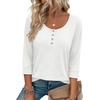 image:imageEkouaer 34 Length Sleeve Women Tops Dressy Casual Blouses Fall Shirt 2026White