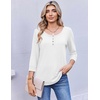image:imageEkouaer 34 Length Sleeve Women Tops Dressy Casual Blouses Fall Shirt 2026White
