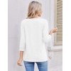 image:imageEkouaer 34 Length Sleeve Women Tops Dressy Casual Blouses Fall Shirt 2026White