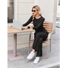 image:imageEkouaer Lounge Sets for Women 2 Piece Matching Outfits 2026Black